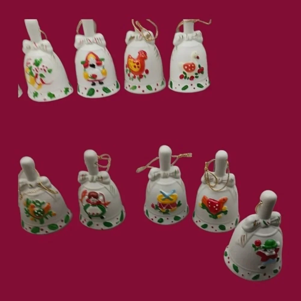 Vtg jc.penney 12 days christmas bell ornaments